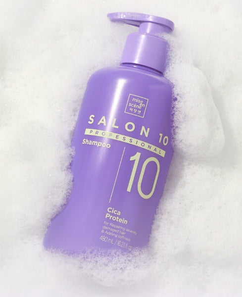 Mise-en-scene Salon 10 Professional Cica Protein Shampoo 480ml from Korea by Mise-en-scene