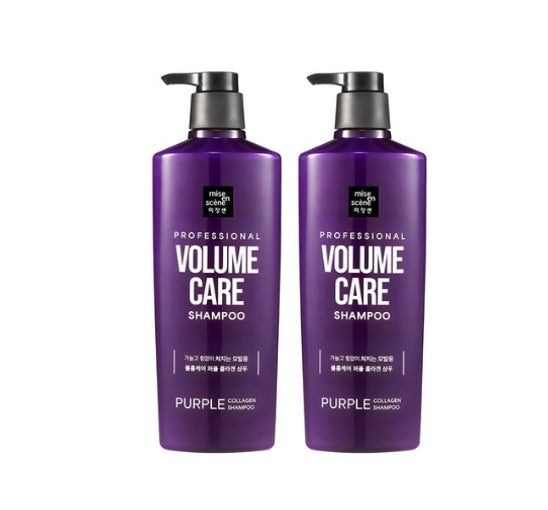 2 X [NEW] Mise-en-scene Professional Volum Care Purple Collagen Shampoo 680ml from Korea