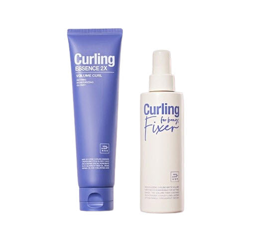 Mise-en-scene Curling Essence 2X Volume Curl 150ml (NEW) + Curling For Bangs Fixer 200mL from Korea