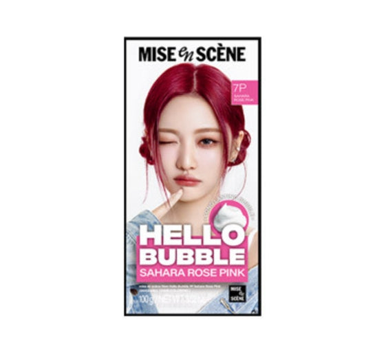 Mise-en-scene New Hello Bubble Foam Hair Color (7P Sahara Rose Pink) 100g from Korea