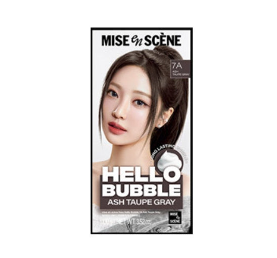 Mise-en-scene New Hello Bubble Foam Hair Color 7A Ash Taupe Grey 100g from Korea