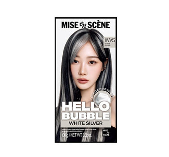 Mise-en-scene New Hello Bubble Foam Hair Color (11WS White Silver) 100g from Korea
