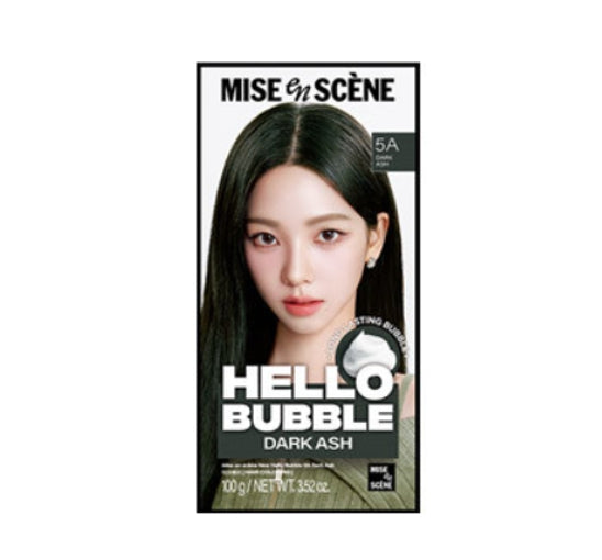 Mise-en-scene New Hello Bubble Foam Hair Color (5A Dark Ash) 100g from Korea
