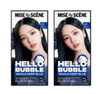 2 x Mise-en-scene New Hello Bubble Foam Hair Color (4B Whale Deep Blue) 100g