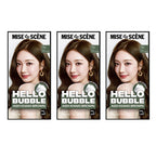 3 x Mise-en-scene New Hello Bubble Foam Hair Color (7K Ash Khaki Brown) 100g from Korea