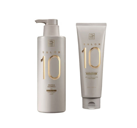Mise-en-scene Salon 10 Protein Shampoo 500ml + Treatment 250ml for Extremely Damaged Hair from Korea
