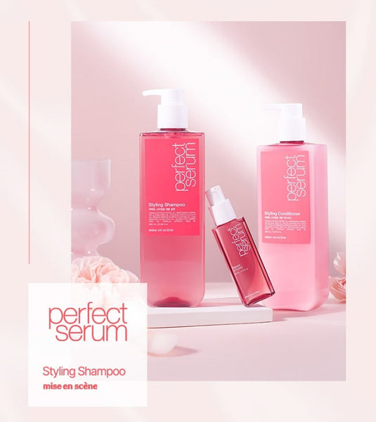 Mise-en-scene Perfect Styling Serum Shampoo 680ml + 3 min Hair Mask 300ml from Korea by Mise-en-scene