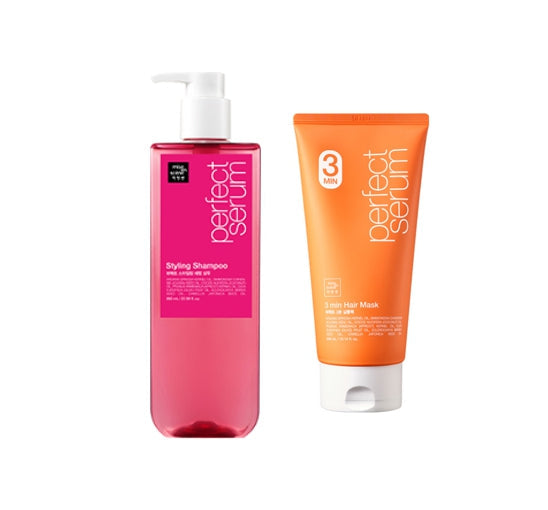 Mise-en-scene Perfect Styling Serum Shampoo 680ml + 3 min Hair Mask 300ml from Korea