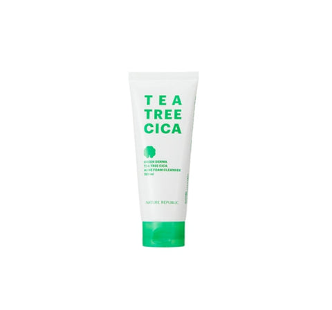 NATURE REPUBLIC Green Derma Tea Tree Cica Acne Foam Cleanser (for acne-prone skin) 150ml from Korea