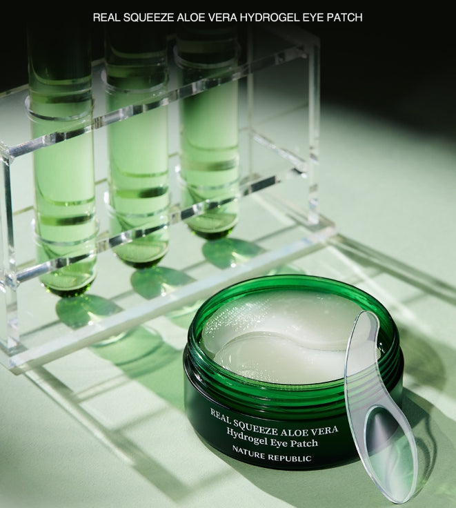 2 X NATURE REPUBLIC Real Squeeze Aloe Vera Hydrogel Eye Patch from Korea