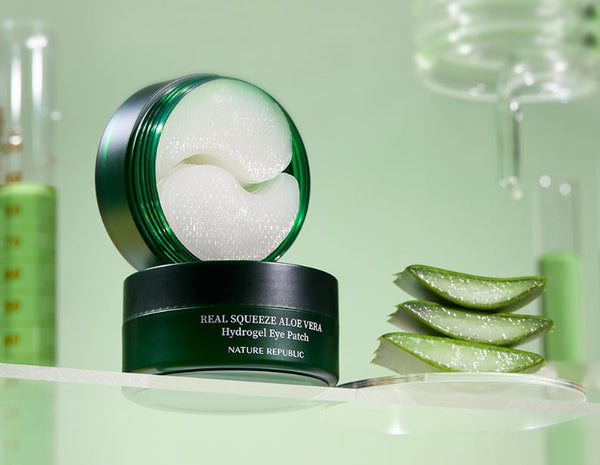 2 X NATURE REPUBLIC Real Squeeze Aloe Vera Hydrogel Eye Patch from Korea