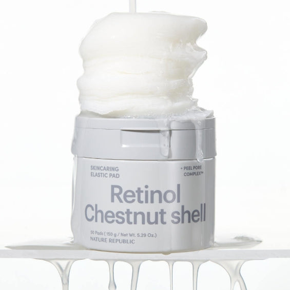 NATURE REPUBLIC Skincaring Elastic Pad Retinol Chestnut Shell (50 Pads) from Korea
