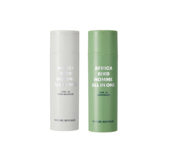 [MEN] NATURE REPUBLIC Africa Bird Homme All in One Fresh Balancer 150ml + Moisturizer 150ml from Korea by NATURE REPUBLIC