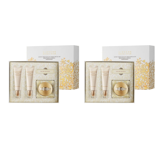2 x NATURE REPUBLIC Ginseng Royal Silk Watery Cream Set (3 Items) from Korea