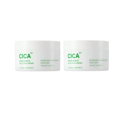 2 X NATURE REPUBLIC Green Derma Mild Cica Cream 190ml from Korea