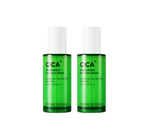 2 X NATURE REPUBLIC Green Derma Mild Cica Serum 50ml from Korea
