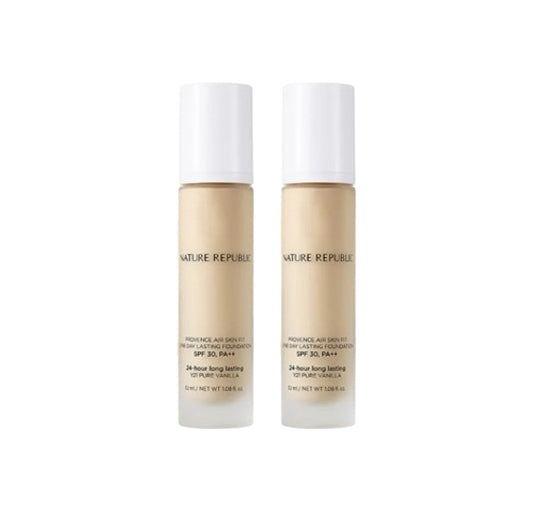 2 X NATURE REPUBLIC Provence Air Skin Fit One Day Lasting Foundation SPF30PA++ (Y21 Pure Vanilla) 32ml  from Korea
