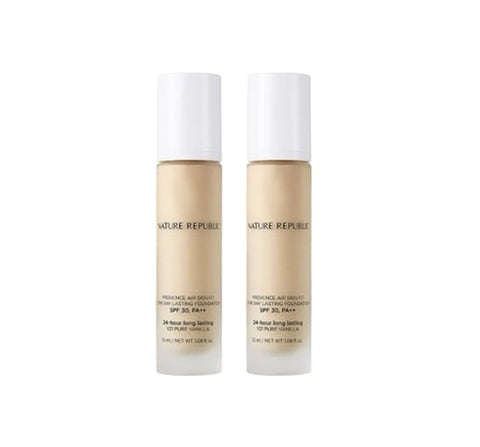 2 X NATURE REPUBLIC Provence Air Skin Fit One Day Lasting Foundation SPF30PA++ (Y21 Pure Vanilla) 32ml  from Korea