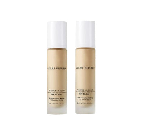 2 X NATURE REPUBLIC Provence Air Skin Fit One Day Lasting Foundation SPF30PA++ (Y23 Warm Beige) 32ml  from Korea