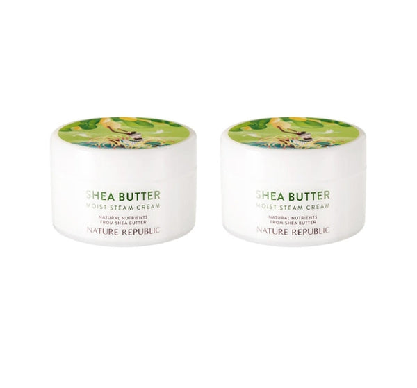 2 x NATURE REPUBLIC Shea Butter Moist Steam Cream for Combination Skin 100ml from Korea