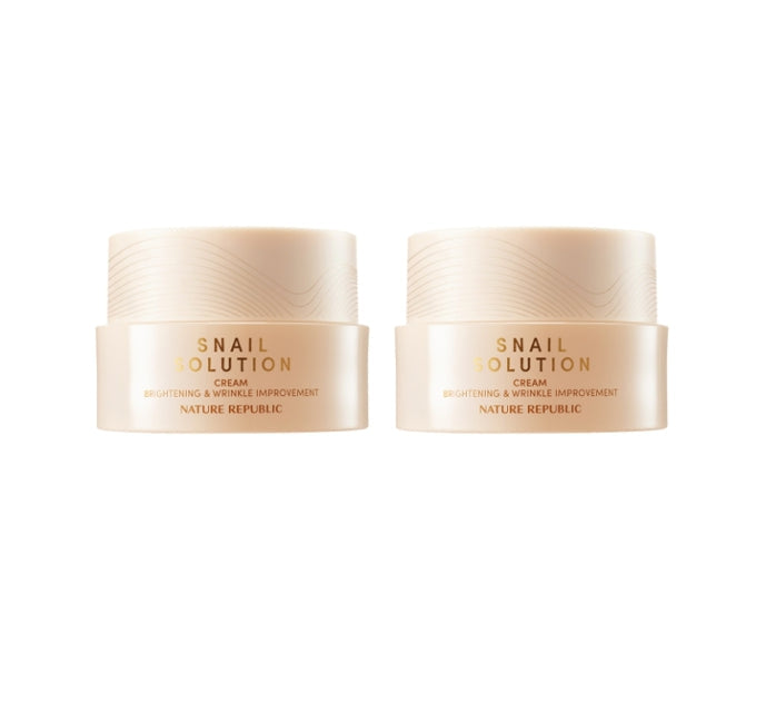 2 x NATURE REPUBLIC Snail Solution Cream 52ml from Korea