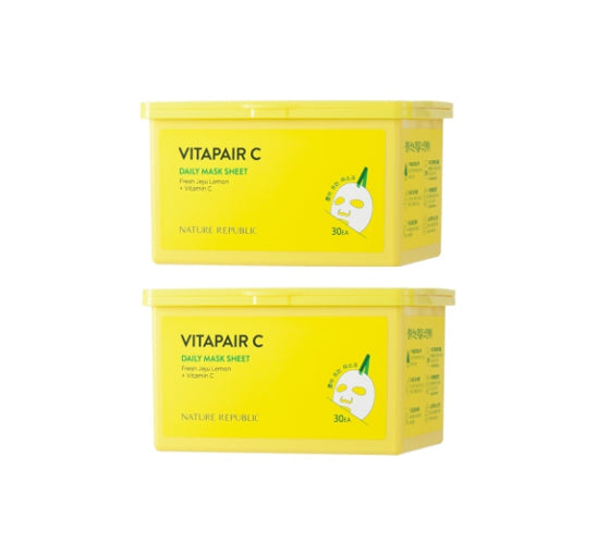 2 X NATURE REPUBLIC Vitapair C Daily Mask Sheet (30 sheets) from Korea