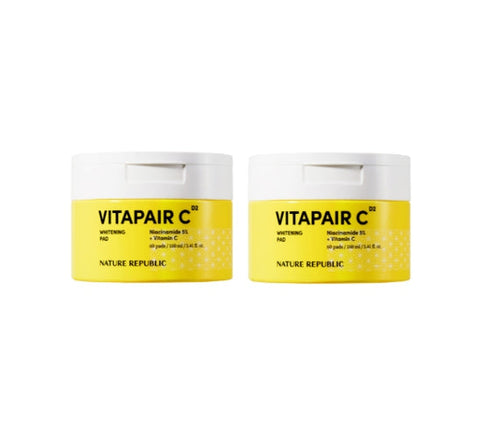 2 X NATURE REPUBLIC Vitapair C Whitening Pads (60 sheets) from Korea