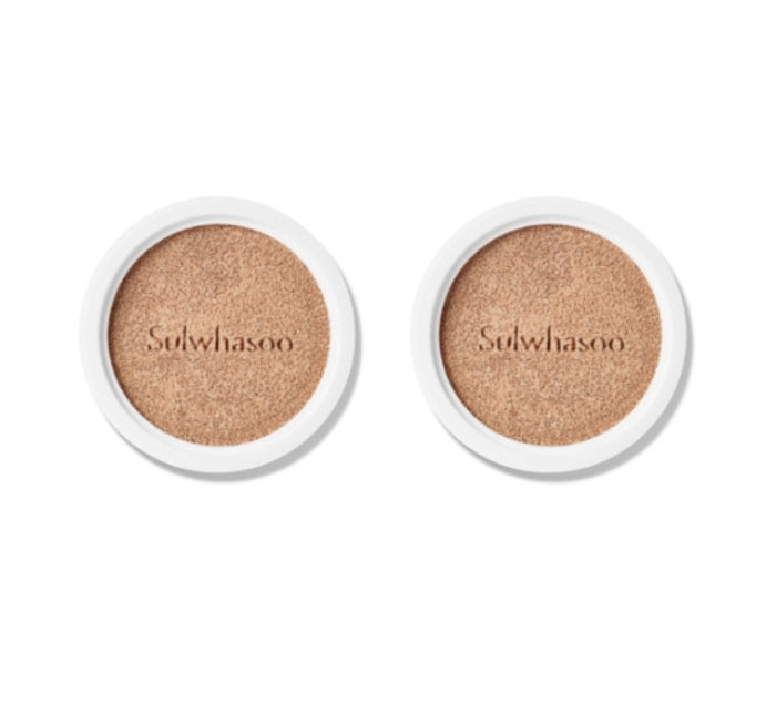 2 x New Sulwhasoo Perfecting Cushion Refill 15g, 4 Colours + Sample(1 Item) from Korea