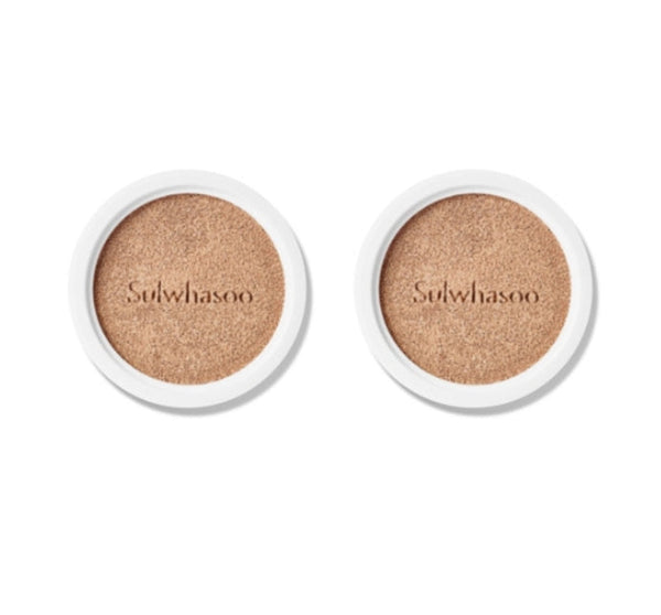 2 x New Sulwhasoo Perfecting Cushion AIRY Refill 15g, 3 Colours + Sample(1 Items) from Korea