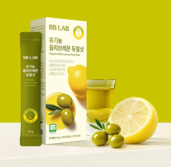Nutrione BB Lab Organic Olive Lemon Dual Shot 200g (10 Sticks) from Korea