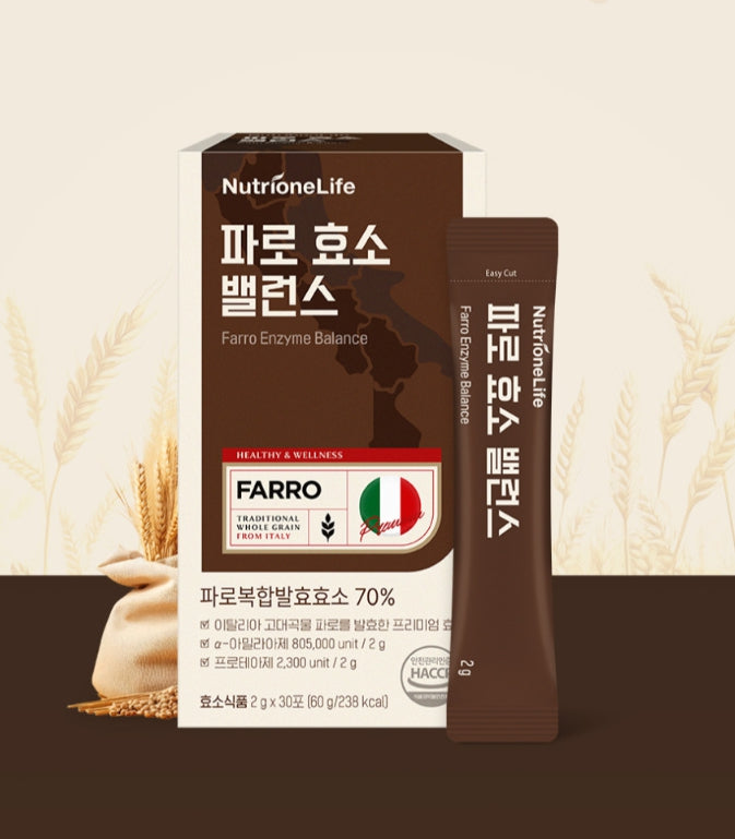NutrioneLife Farro Enzyme Balance 60g (30 Sticks) from Korea