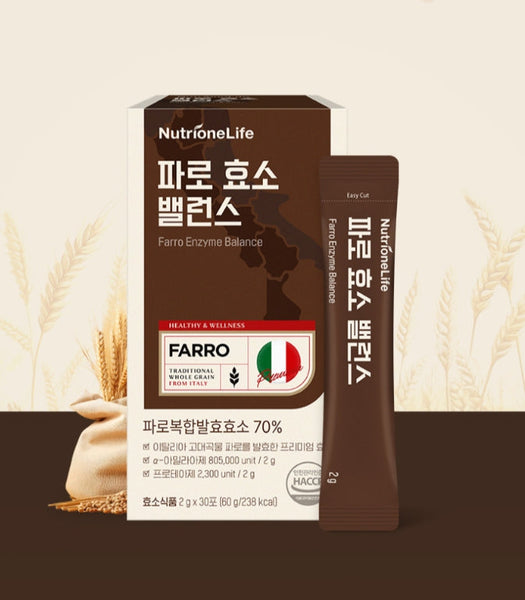 3 x NutrioneLife Farro Enzyme Balance 60g (30 Sticks) from Korea