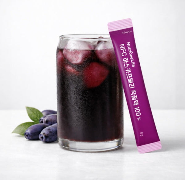 NutrioneLife NFC Haskapberry Juice 100% (8g x 14 pouches) from Korea