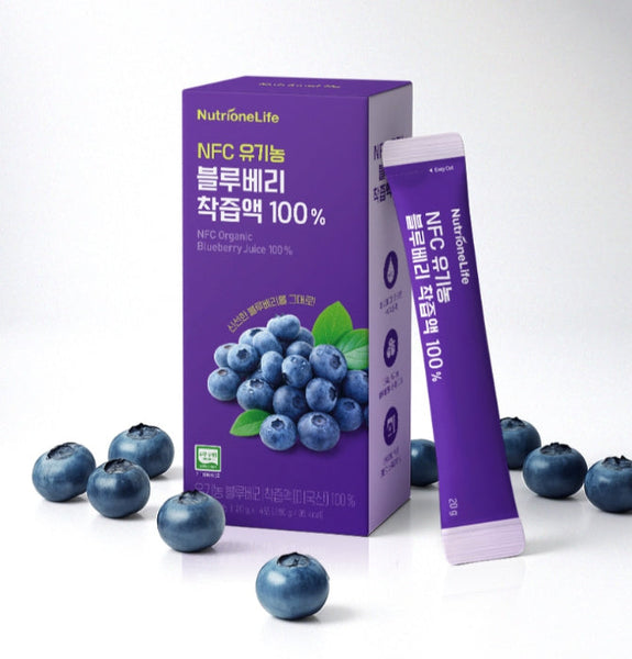 3 x NutrioneLife NFC Organic Blueberry Extract 100% 280g (20g x 14 Sticks) from Korea