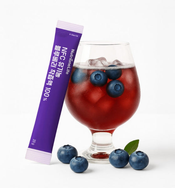 3 x NutrioneLife NFC Organic Blueberry Extract 100% 280g (20g x 14 Sticks) from Korea