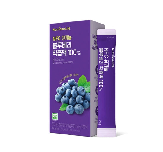 3 x NutrioneLife NFC Organic Blueberry Extract 100% 280g (20g x 14 Sticks) from Korea