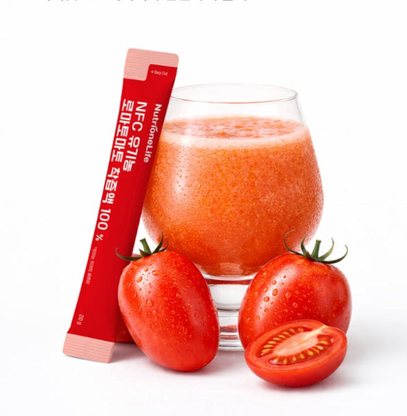 3 x NutrioneLife NFC Organic Roma Tomato Juice 100% (20g x 14 pouches) from Korea