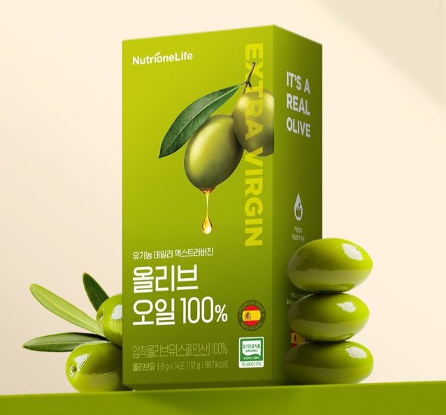 NutrioneLife Organic Daily Extra Virgin Olive Oil 100% 8g x 14ea 112g from Korea by Nutrione