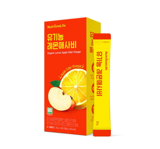 NutrioneLife Organic Lemon Apple Cider Vineger (20g x 14 pouches) from Korea