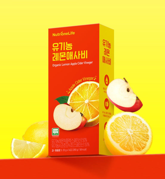 3 x NutrioneLife Organic Lemon Apple Cider Vineger (20g x 14 pouches) from Korea