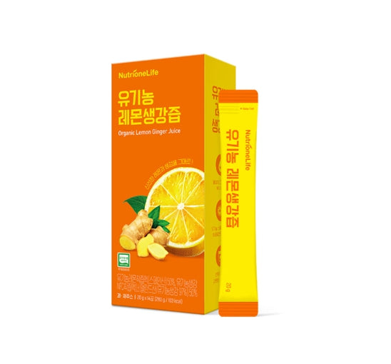 3 x NutrioneLife Organic Lemon Ginger Juice (20g x 14 pouches) from Korea