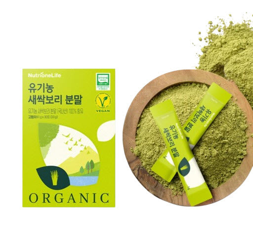 3 x NutrioneLife Organic Young Barley Powder Policosanol 30g (30 Sticks) from Korea
