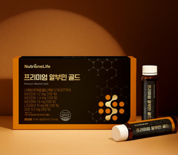 3 x NutrioneLife Premium Albumin Gold (25mg x 14 Bottles) from Korea