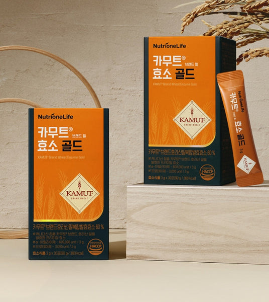NutrioneLife KAMUT Brand Wheat Enzyme Gold 90g (3g x 30 sacets) from Korea