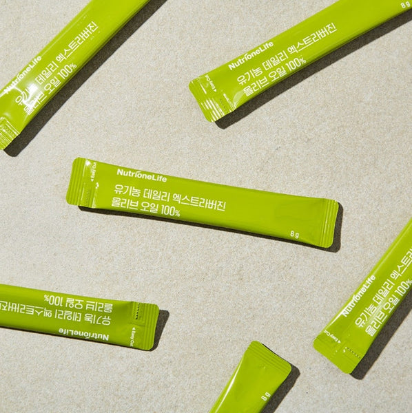 3 x NutrioneLife Organic Daily Extra Virgin Olive Oil 100% 112g (8g x 14 sticks) from Korea