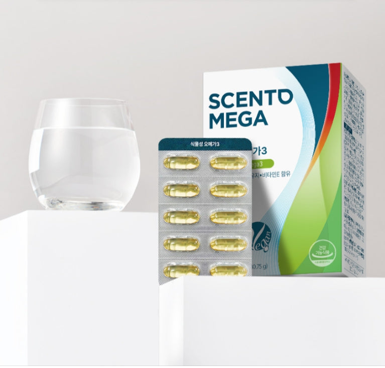 3 x Nutrione Scento Mega Plant-Based Omega 3 (30 Capsules) from Korea