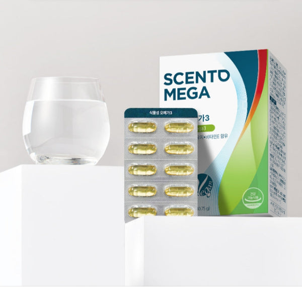 3 x Nutrione Scento Mega Plant-Based Omega 3 (30 Capsules) from Korea