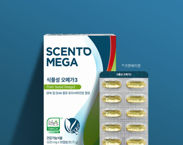 3 x Nutrione Scento Mega Plant-Based Omega 3 (30 Capsules) from Korea