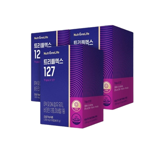 3 x Nutrione Triple X 127 81g (1,350mg x 60 Capsules, 30-day supply) from Korea
