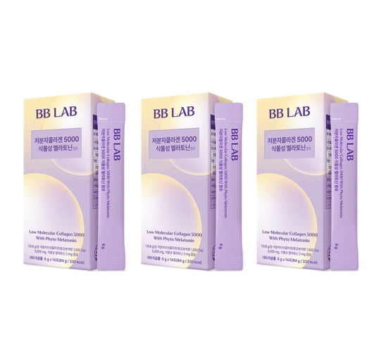 3 x Nutrione BB Lab Low Molecular Collagen 5000 With Phyto Melatonin (6g x 14 Sachets) from Korea